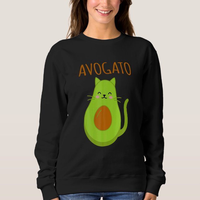 Sudadera Avogato  Cat Avocado Cinco De Mayo Cat Lady Cat (Anverso)