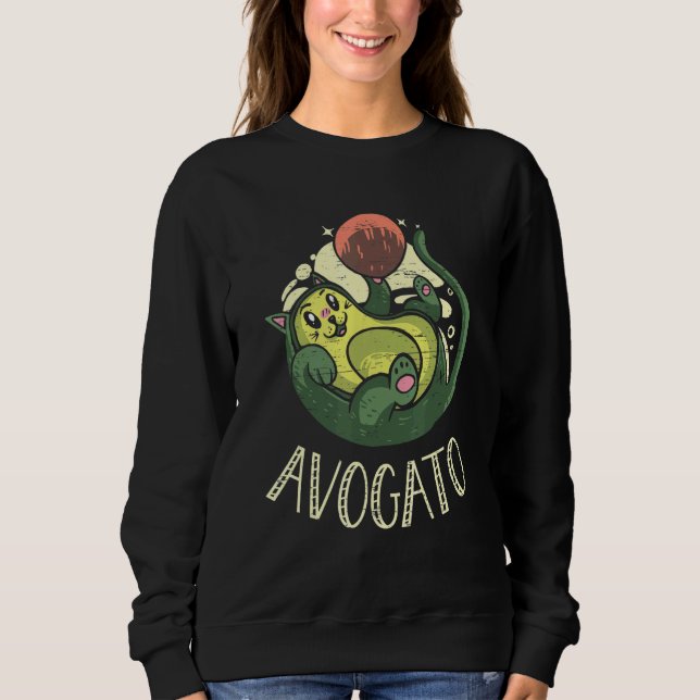 Sudadera Avogato Cat Feline Meow Guacamole Vegan and Vegeta (Anverso)
