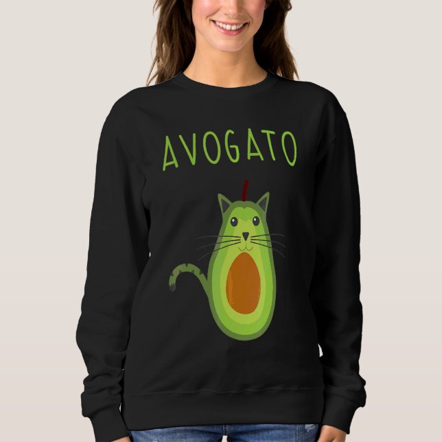 Sudadera Avogato Cinco De Mayo Cinco De Meow Gato Aguacate  (Anverso)