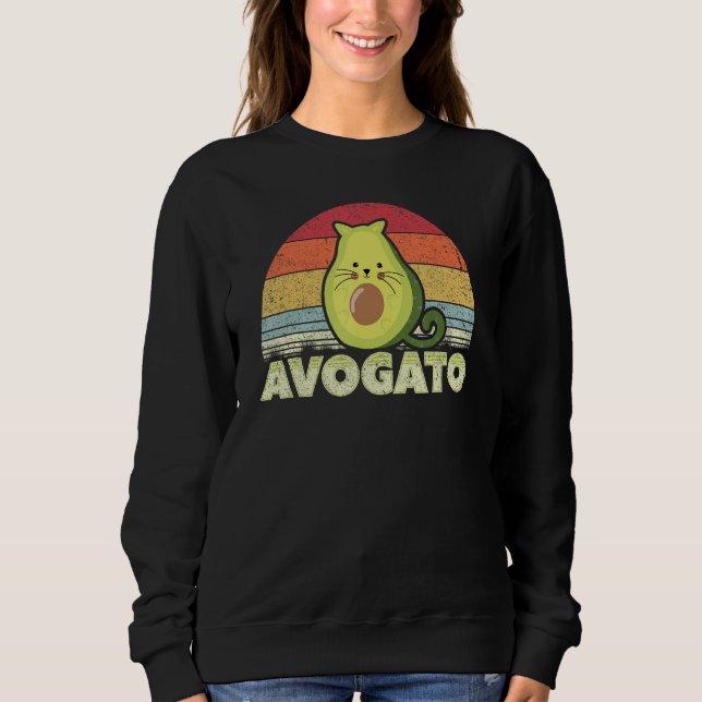 Sudadera Avogato, Gato Retro Aguacate, Cinco De Mayo (Anverso)