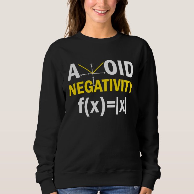 Sudadera Avoid Negativity  Math Pun Equation (Anverso)