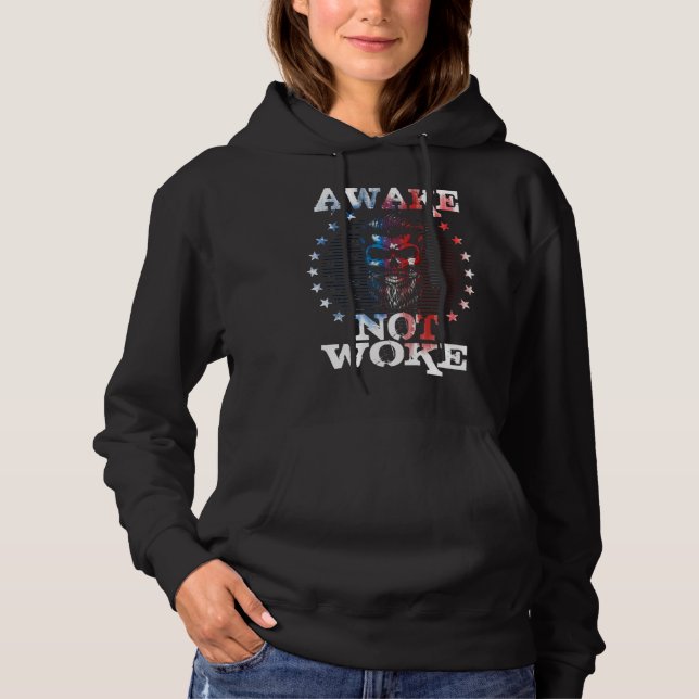 Sudadera Awake Not Woke American Flags Awake Not Woke (Anverso)