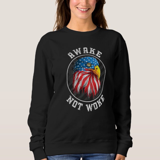 Sudadera Awake Not Woke Anti Políticamente Correcto Pc Canc (Anverso)
