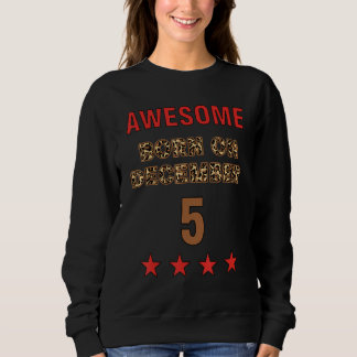 Sudadera Awesome born on 5th December 5 Leopard Print Decem