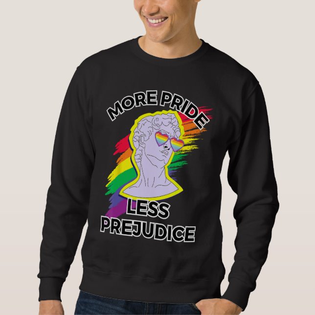 Sudadera awesome lgbt pride love more pride less prejudice  (Anverso)