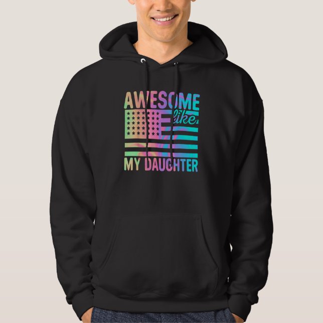 Sudadera Awesome Like My Daughter Retro Men Dad  Fathers 1 (Anverso)