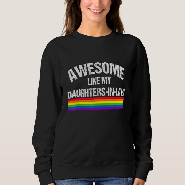 Sudadera Awesome Like My Daughters In Law Pride 1 (Anverso)