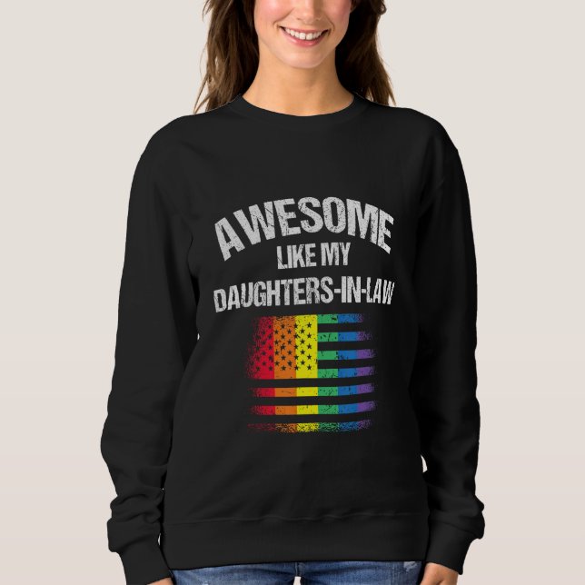 Sudadera Awesome Like My Daughters In Law Pride 3 (Anverso)