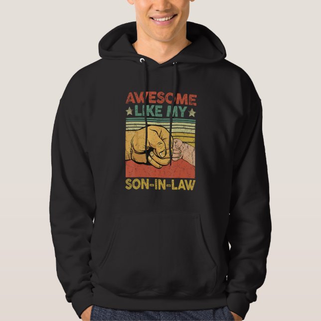 Sudadera Awesome Like My Son Funny Father's Day Mom Dad Jok (Anverso)