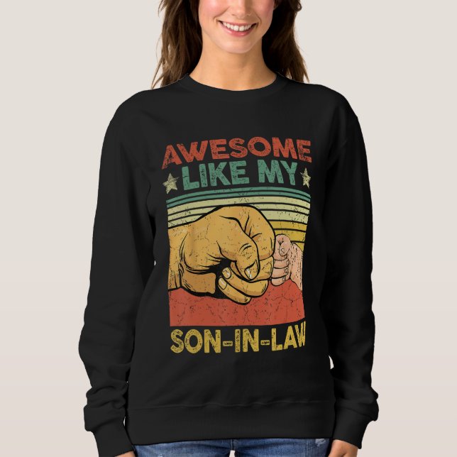 Sudadera Awesome Like My Son Funny Father's Day Mom Dad Jok (Anverso)