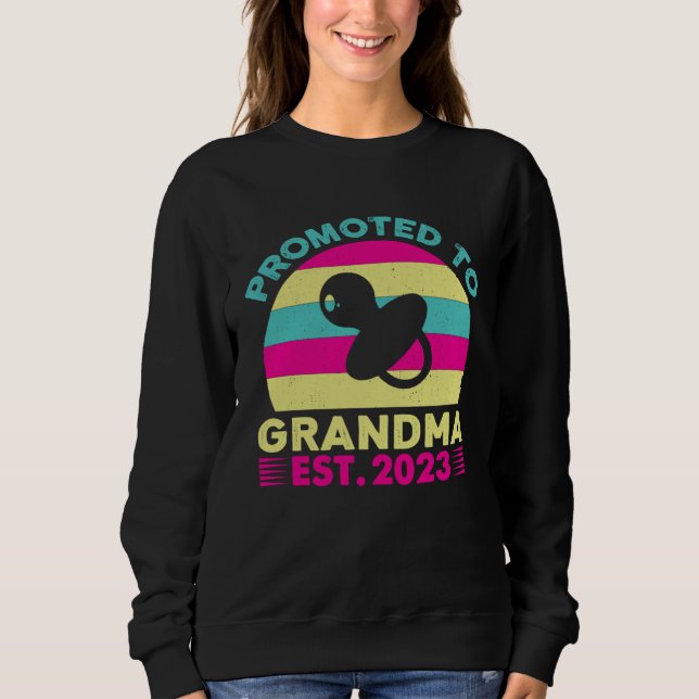Sudadera Awesome Promoted to grandma 2023 pregnancy announc (Anverso)