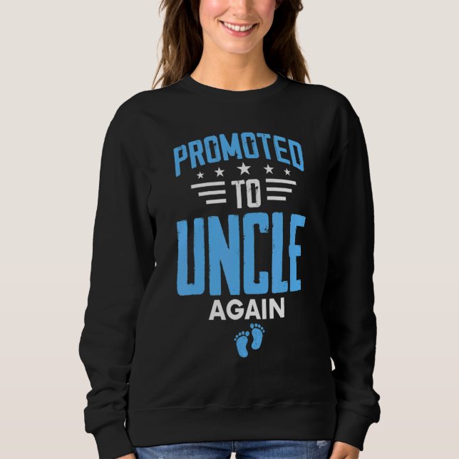 Sudadera Awesome Promoted To Uncle Again Pregnancy Announce (Anverso)