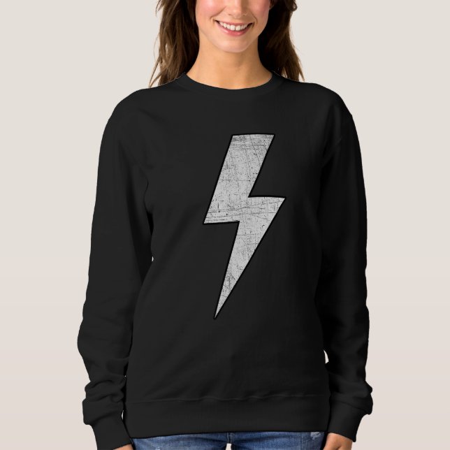 Sudadera Awesome Retro Front & Back BLACK & WHITE Lightning (Anverso)