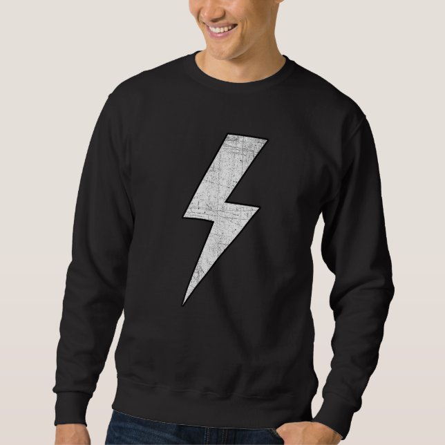 Sudadera Awesome Retro Front & Back BLACK & WHITE Lightning (Anverso)