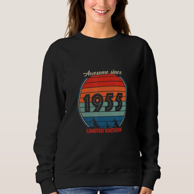 Sudadera Awesome Since 1955   Cute for Birthd (Anverso)