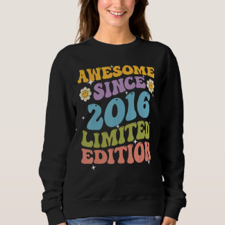 Sudadera Awesome Since 2016 Retro Groovy Shirt Gifts For Wo