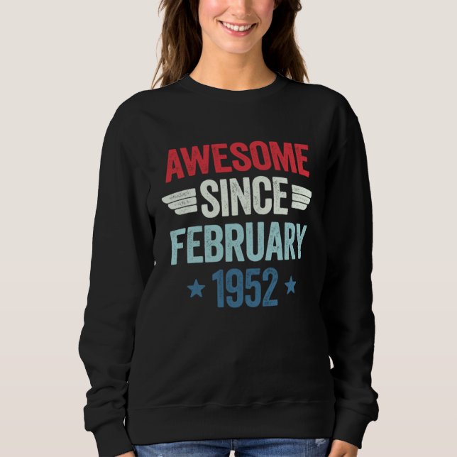 Sudadera Awesome Since February 1952 (Anverso)
