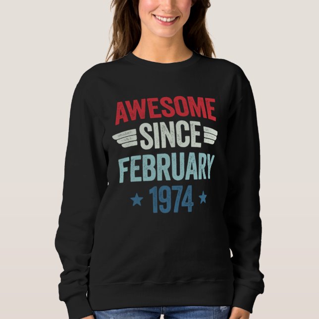 Sudadera Awesome Since February 1974 1 (Anverso)