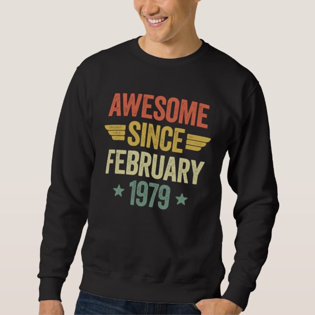 Sudadera Awesome Since February 1979 (Anverso)