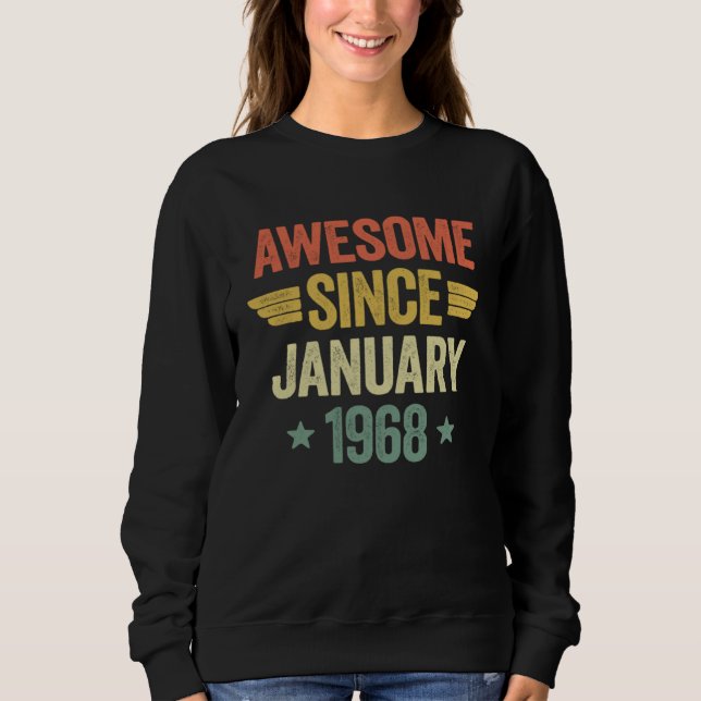 Sudadera Awesome Since January 1968 (Anverso)