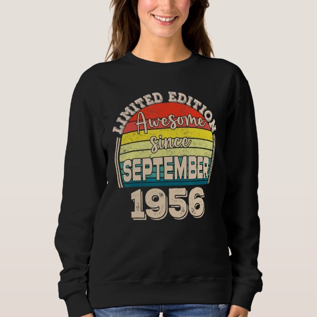 Sudadera Awesome Since September 1956 Born in September Dad (Anverso)