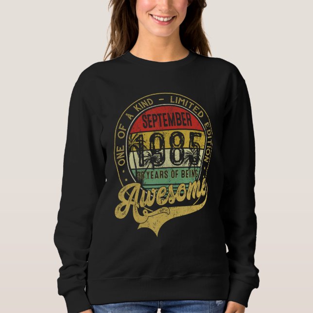 Sudadera Awesome Since September 1985 One Of A Kind (Anverso)