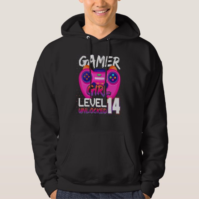 Sudadera Awesome Video Games Controller Level 14 Unlocked G (Anverso)