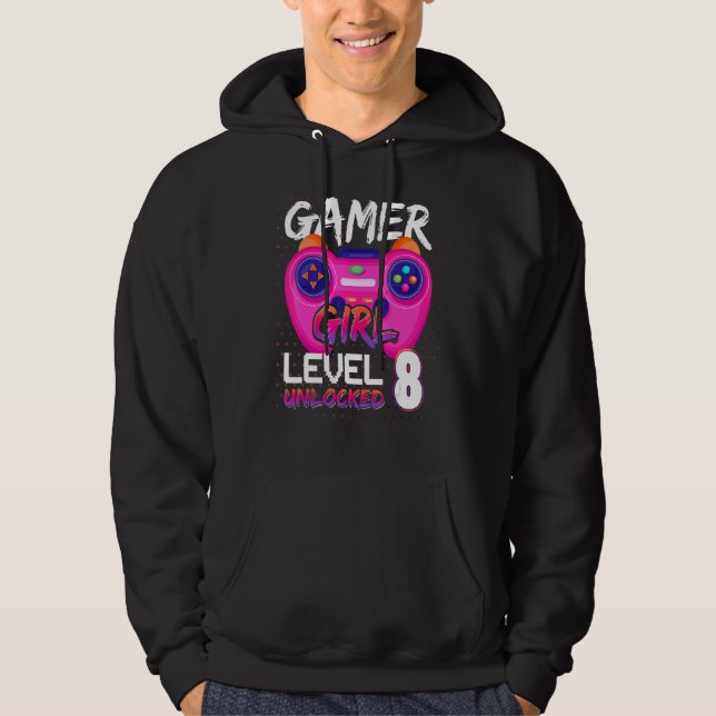 Sudadera Awesome Video Games Controller Level 8 Unlocked Ga (Anverso)