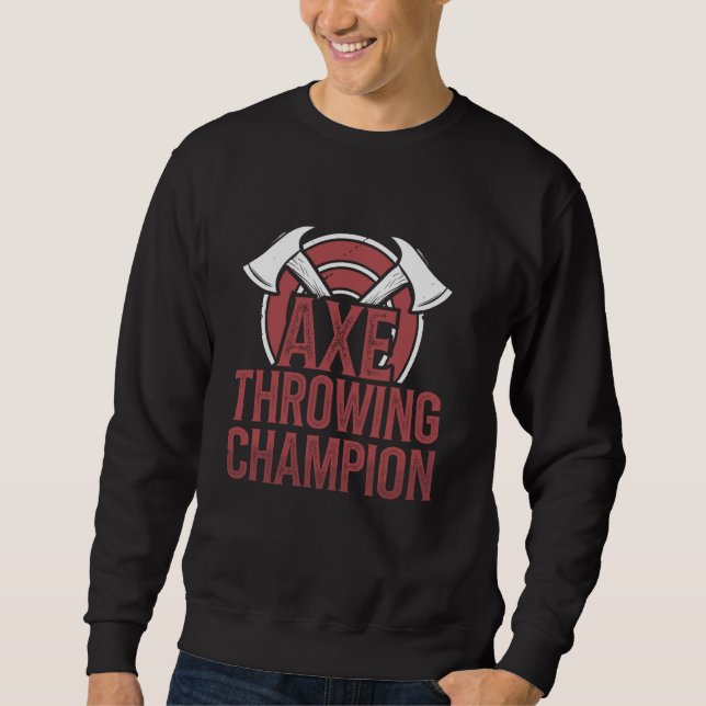 Sudadera Ax Throwing Target Practicar Lumberjack Sport Viki (Anverso)