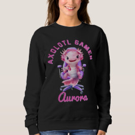 Sudadera Axelotl Cosy Gamer Chica Pink Cute Axolotl Nombre