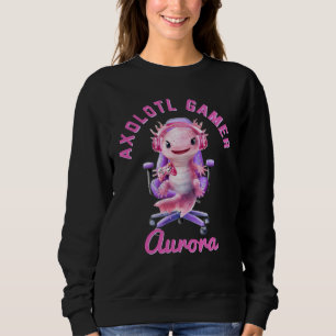 Sudadera Axelotl Cosy Gamer Chica Pink Cute Axolotl Nombre