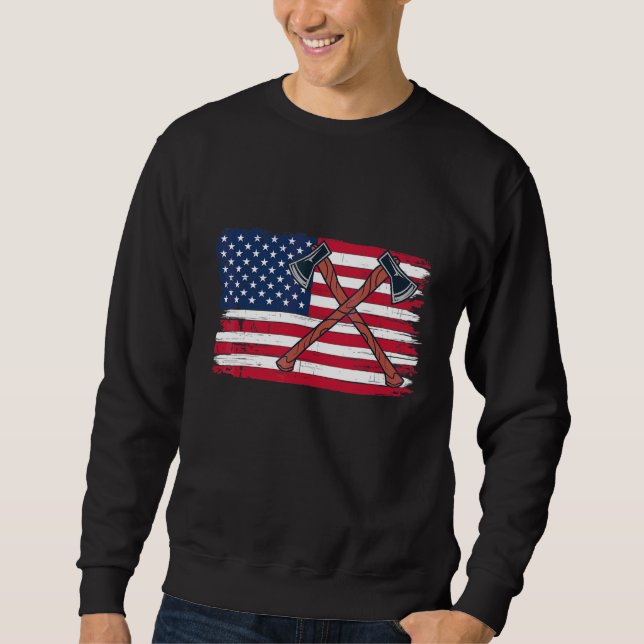 Sudadera Axle Maker Patriotic Bandera de Estados Unidos (Anverso)