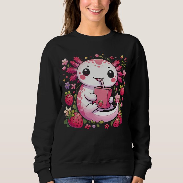 Sudadera Axolotl Bebe Fresa Japonesa (Anverso)