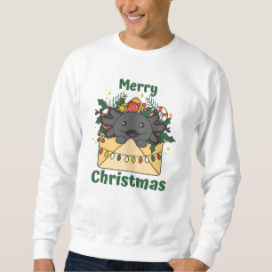 Sudadera Axolotl Christmas Letter Winter Animals Axolotls