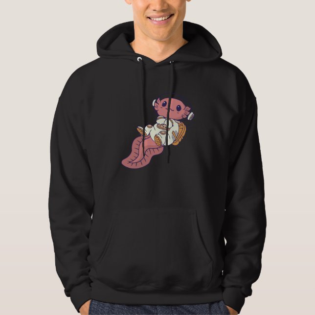 Sudadera axolotl cute  axolotl  space spaceman (Anverso)