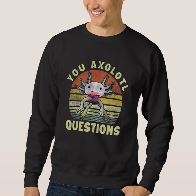 Sudadera Axolotl de los años 90 retro Axolotl preguntas a l (Anverso)