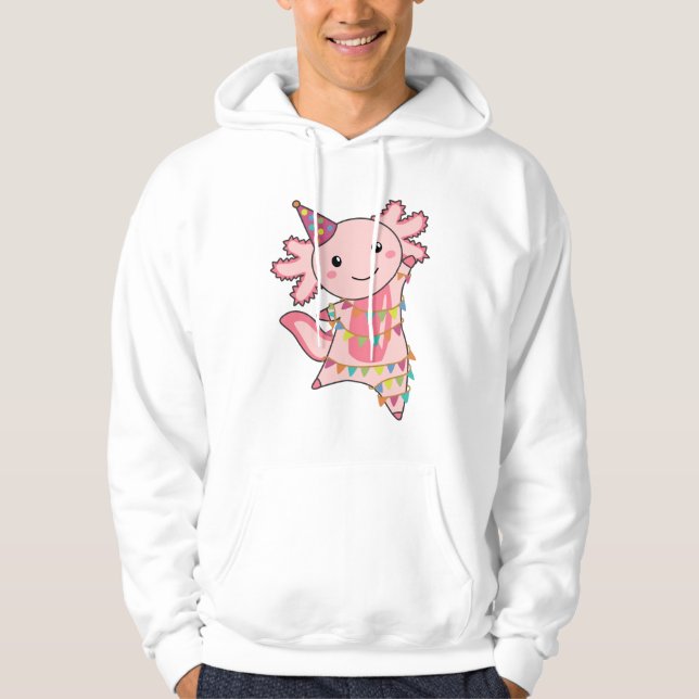 Sudadera Axolotl Desea Feliz Cumpleaños A Usted Axolotls Ho (Anverso)