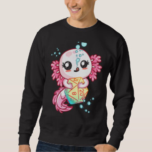 Sudadera Axolotl Dice Para Dragones D20 Rpg Gamer Chicas Mu