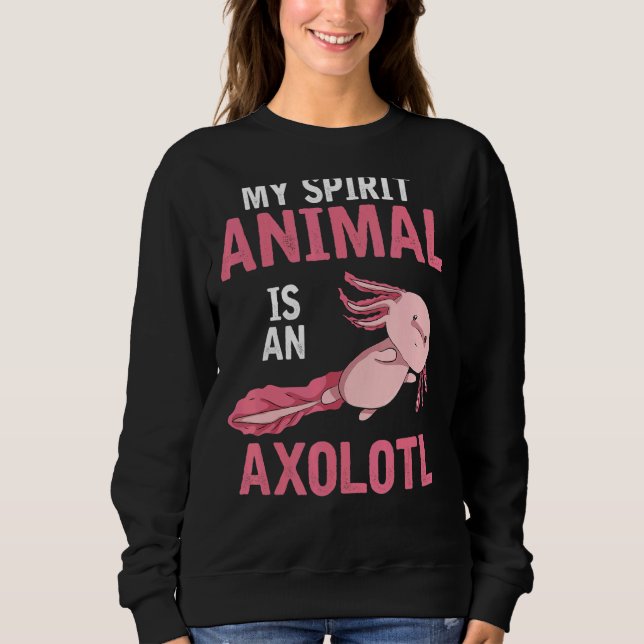 Sudadera Axolotl, el propietario del Mascota anfibio de Sal (Anverso)