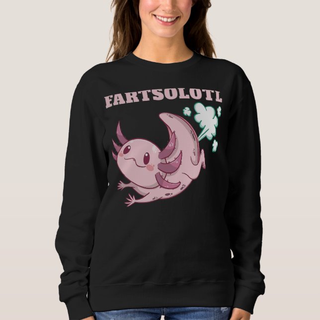 Sudadera Axolotl Fart Fartalotl Pescado Mexicano Animales A (Anverso)