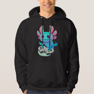 Sudadera Axolotl Fish Jugando Videojuego Axolotl Lizard Gam