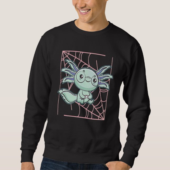 Sudadera Axolotl Fish Jugando Videojuegos Cute Gamesolotl G (Anverso)