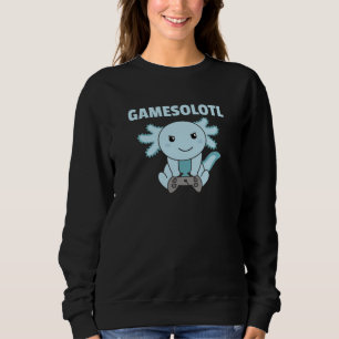 Sudadera Axolotl Gamesolotl Cute Animales Para Jugadores
