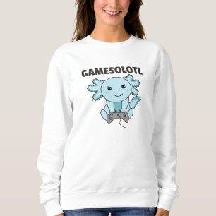 Sudadera Axolotl Gamesolotl Cute Animales Para Jugadores