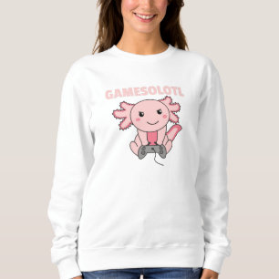 Sudadera Axolotl Gamesolotl Cute Animales Para Jugadores