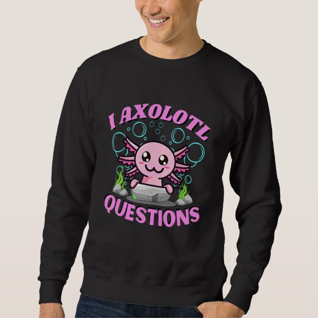 Sudadera Axolotl I Axolotl Preguntas Vintage (Anverso)