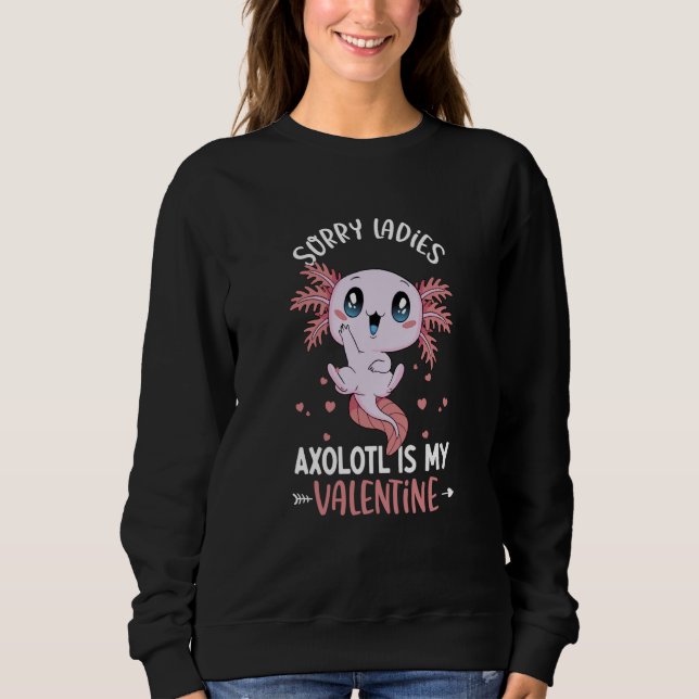 Sudadera Axolotl Ladies  Valentine's Day Cute Axolotl Boy (Anverso)