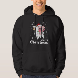 Sudadera Axolotl Llama Alpaca Feliz Navidad Animales