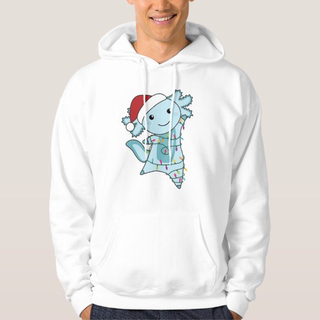 Sudadera Axolotl Merry Christmas Winter Animals Axolotls (Anverso)