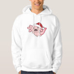 Sudadera Axolotl Merry Christmas Winter Axolotl<br><div class="desc">El axolotl a las noches suaves con gorra de Navidad. Animales divertidos con regalos y nieve para las vacaciones. También es gracioso para los navidades en julio. Los Axolotls son animales lindos y perfectos para los Navidades.</div>